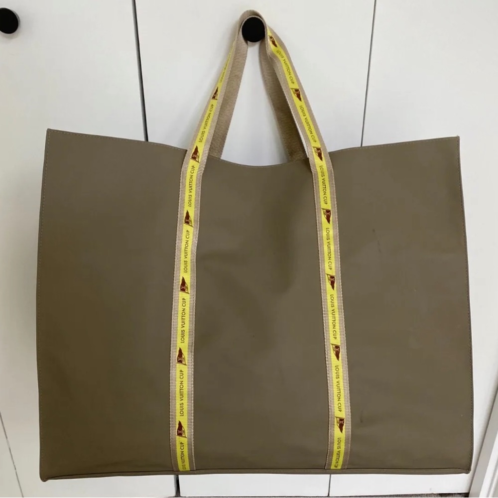 Louis Vuitton Tan Tote with Yellow Accents